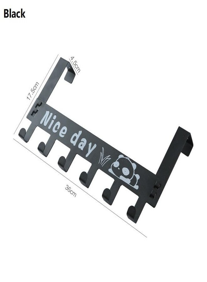 Kmils 2 Pc Over Door Hangers for Clothes Hanging, Drill Free Removable Hooks Suitable Bathroom, Bedroom (Pack of 2) (Black) - Image 4